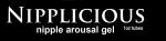 Black with White Printing Nipplicious Nipple Arousal Gel 1 oz Banner for Bachelorette Parties